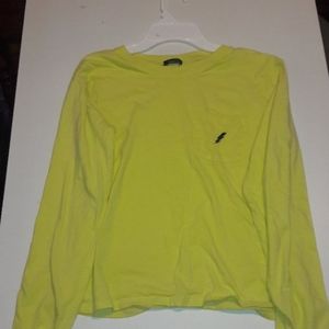 I'm selling a long sleeve yellow crop shirt